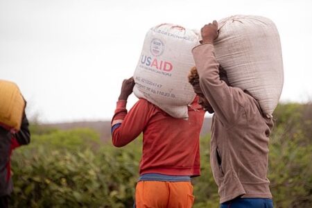 USAID food distribution activities in Dec 2020. Photo credit: USAID