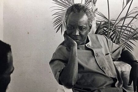 Roy Innis of CORE talks with Julius Nyerere during CORE's Pan African campaigns of the 1970's.
Photo: Wiki Commons
