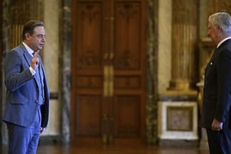 Bart De Wever during appointment as PM. Photo: Bart de Wever / X