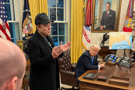 Elon Musk attends a press conference with Trump at the Oval Office (Photo: The White House/X)