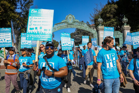 Tens of thousands of service and patient care workers enter their second day of an unfair labor practice strike (Photo: UPTE-CWA 9119)