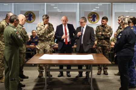 Prime Minister Keir Starmer and Defense Secretary John Healey visit the Permanent Joint Headquarters in Northwood. Source: Simon Dawson / No 10 Downing Street, Flickr