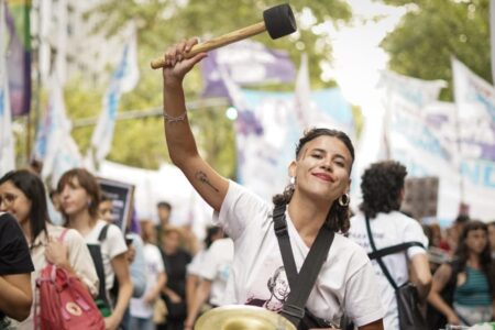 March 8 mobilization in Buenos Aires. Photo via Frente Patria Grande