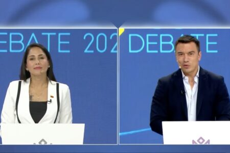 Luisa González and Daniel Noboa.