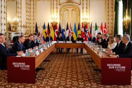 European leaders during the London summit, March 2, 2025. Source: Emmanuel Macron/X