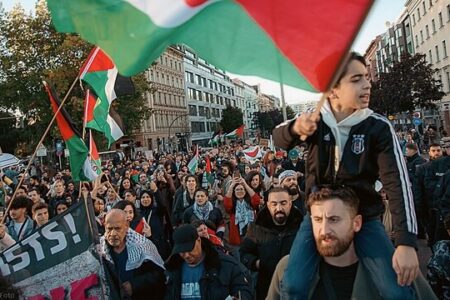Palestine solidarity protest in Berlin in October 2023. Photo: Wiki commons