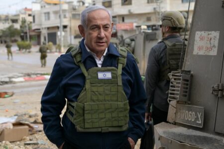 PM Netanyahu receives a security briefing in Tulkarm on Feb 2021. Photo: IsraeliPM/X