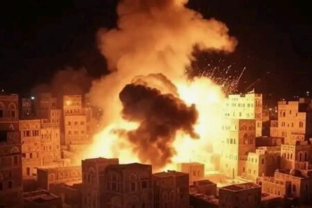 US aircraft launched 41 airstrikes early Friday morning across Yemen. Photo: Al Manar news