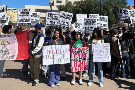 Students and workers protest mass deportations in Los Angeles (Photo: Party for Socialism and Liberation)