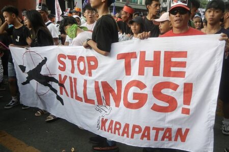 Protest against extrajudicial killings by Rodrigo Duterte's government. Photo: Wikimedia Commons