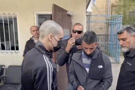 Ahmad Manasra upon release. Photo: Screenshot