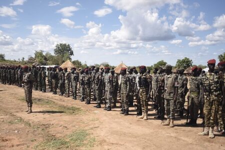 SPLA soldiers near Juba on 14 April 2016. Photo: Wikimedia Commons