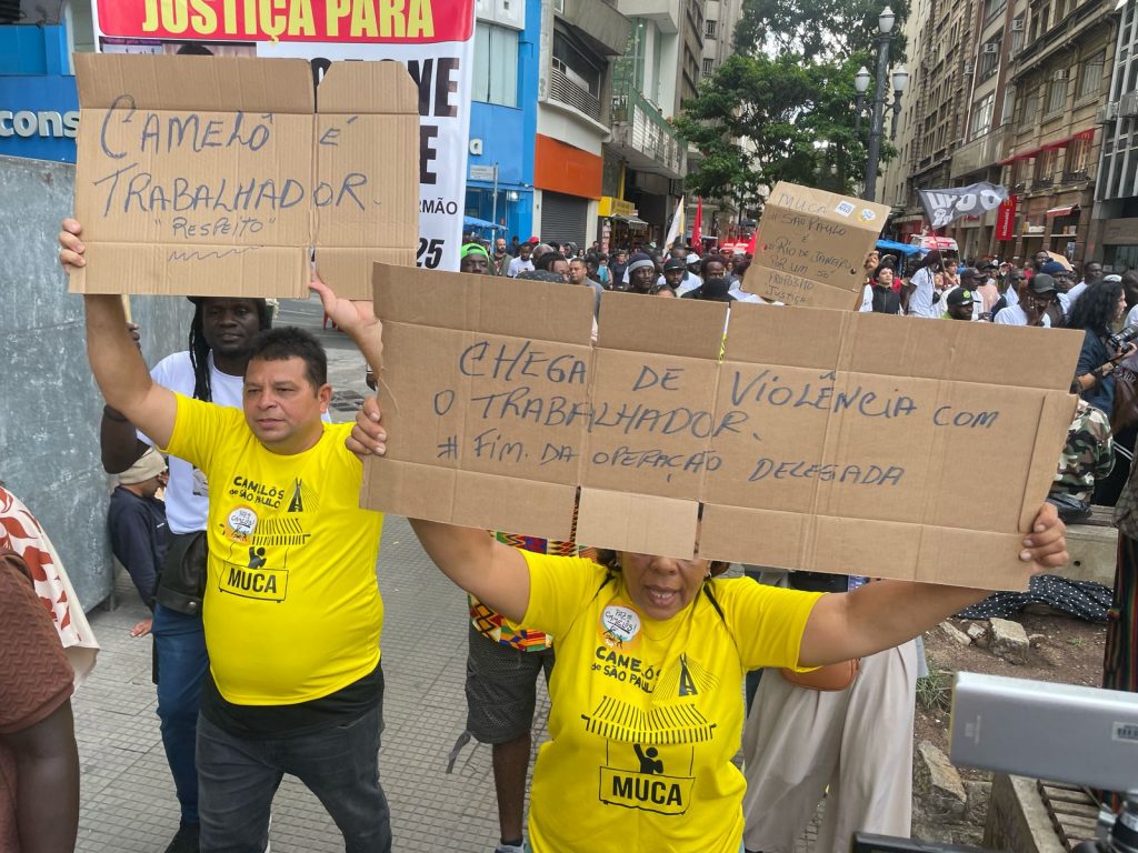 Senegalese protest in SP over the murder of a street vendor