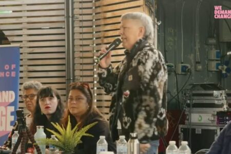 Panel at We Demand Change summit, London, March 29, 2025. Source: screenshot