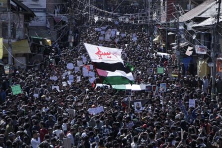 Massive rally in Kashmir on Quds Day. Photo: Quds News