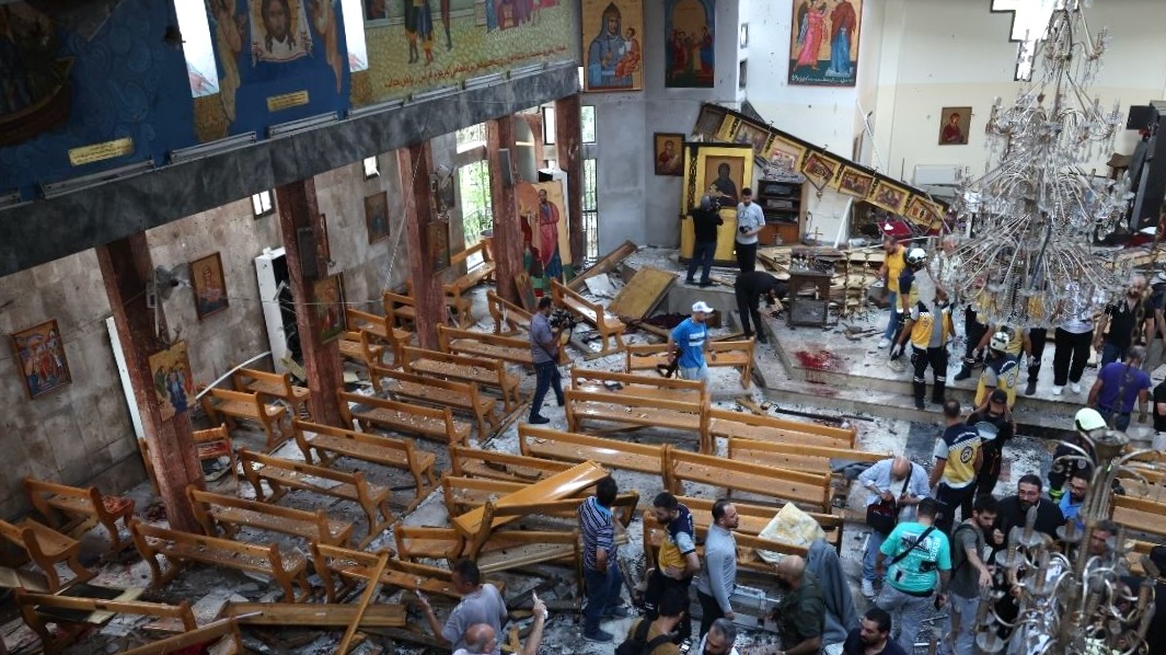 Terrorist attack on church kills 27 worshipers in Damascus, Syria