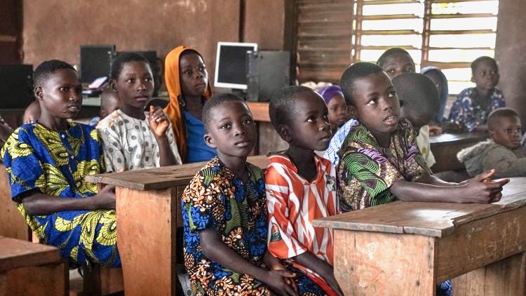 Children in a classroom in Benin