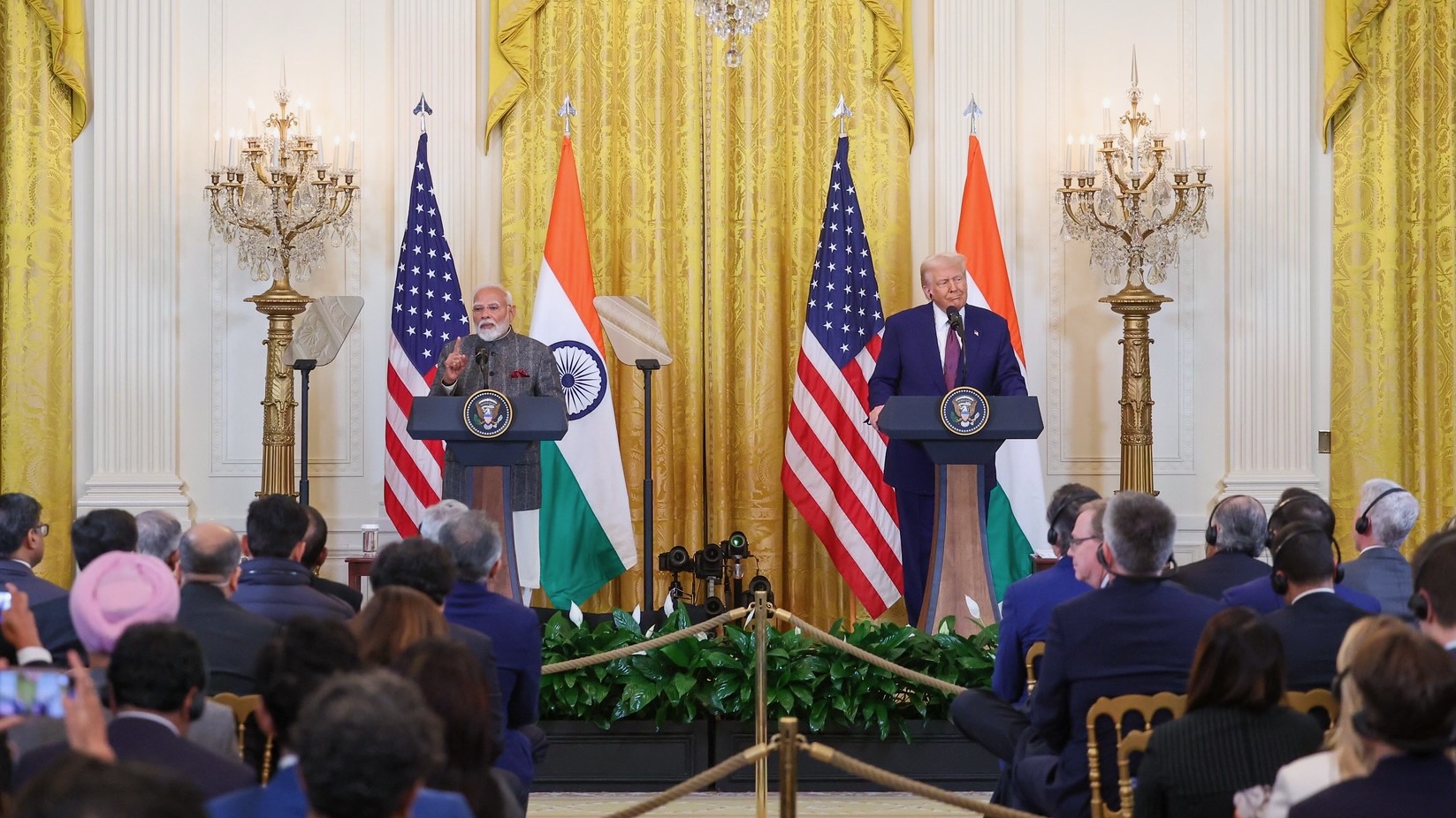 Prime Minister Shri Narendra Modi met President of the United States, Donald Trump at the White House in Washington D.C.