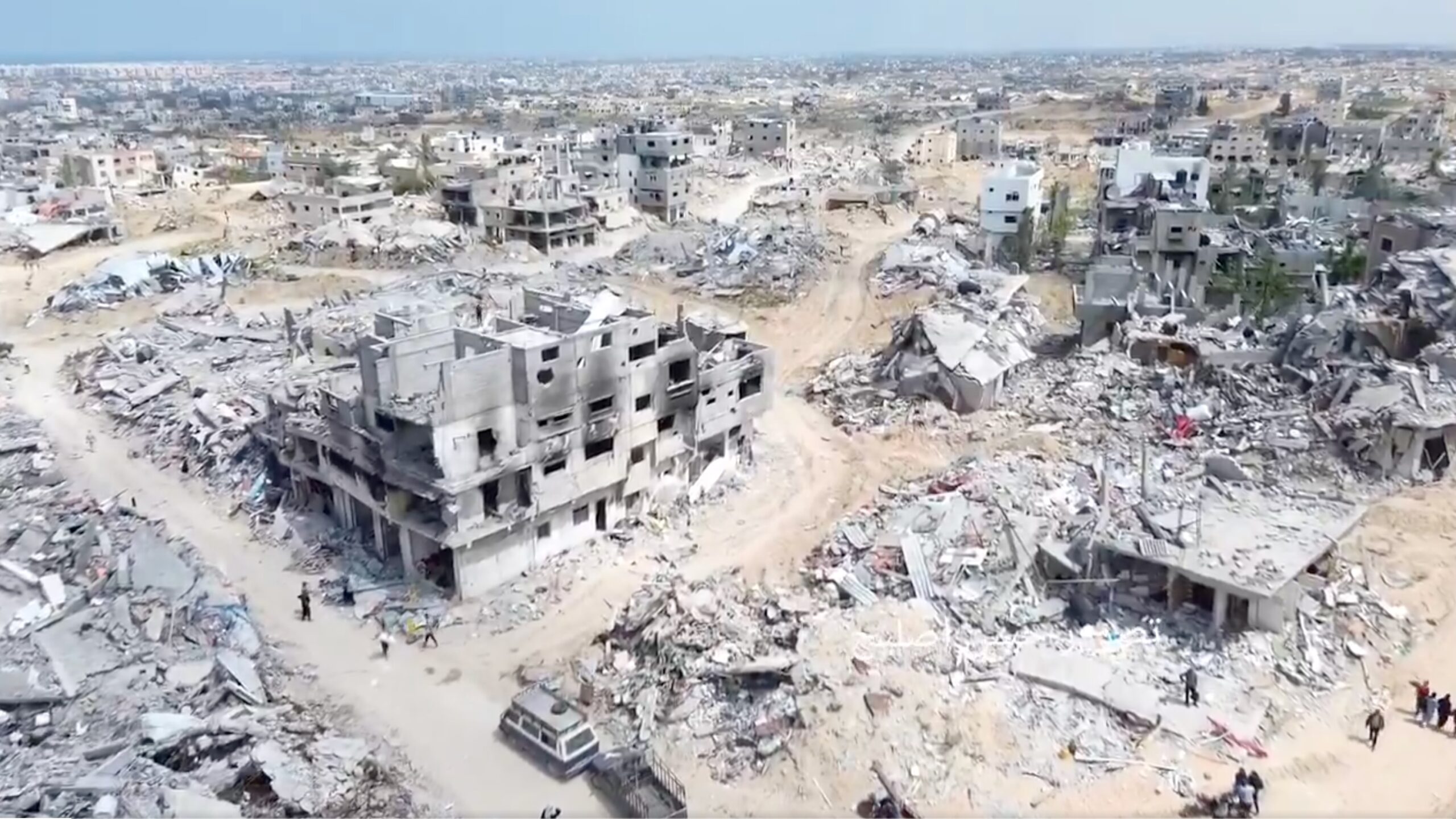 Bombed and destroyed buildings in Gaza