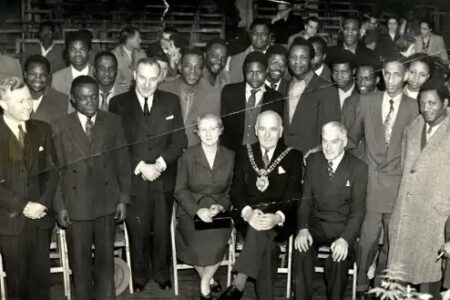 80 years since 1945 Manchester Congress and the need for revolutionary Pan-Africanism Photograph of Congress attendees, 1945 Pan-African Congress. Among the people to attend were George Padmore, W. E. B. Du Bois, Jomo Kenyatta and Kwame Nkrumah.