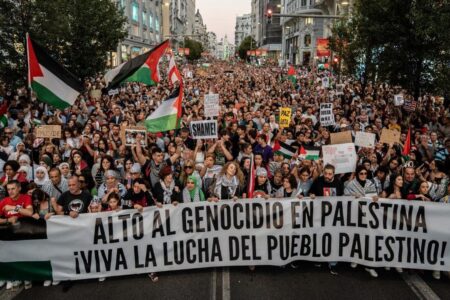 BDS Madrid October 4 2025 October 4 demonstration in Madrid. Source: BDS Madrid/X