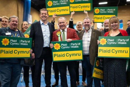 Plaid Cymru Byelection win Plaid Cymru celebrates by-election results. Source: Rhun ap Iorwerth/X