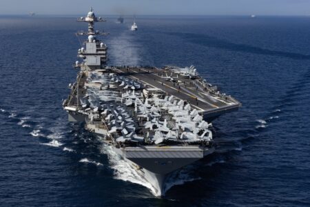 US gerald ford caribbean 2 US aircraft carrier USS Gerald R. Ford