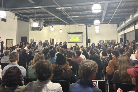 flock safety denver Hundreds pack into a Town Hall in Denver (Photo via PSL Denver)