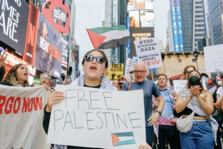 palestine gaza genocide public opinion Pro-Palestine protesters in NYC (Photo: Wyatt Souers)