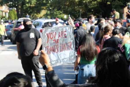 trump chicago ice Protesters at a rally against ICE raids in Brighton Park on October 4 (Photo: Emma Noelke)