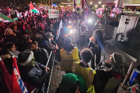 Calls to boycott Israeli teams accompany Birmingham match (1) Protest against Israeli Maccabi football team