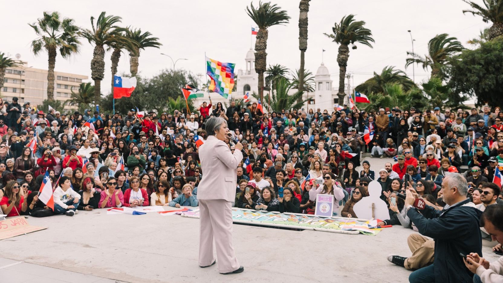 Jeannette Jara campaign event in Arica, Chile