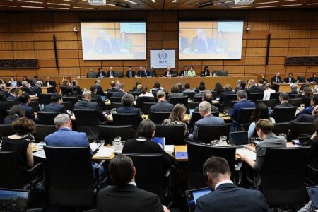 Iran accuses US and its European allies of weaponizing IAEA A resolution proposed by the European Troika, namely France, Britain, and Germany, with US support, against Iran’s peaceful nuclear program was adopted at the meeting of the International Atomic Energy Agency (IAEA) Board of Governors.