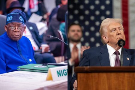 Trump bola Nigerian President Bola Ahmed Tinubu and US President Donald Trump