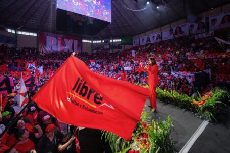 With elections just days away, external pressure on Honduras is mounting Rixi Moncada presidential campaign event