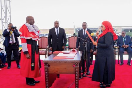 post election repression in Tanzania President Samia Suluhu Hassan is sworn in