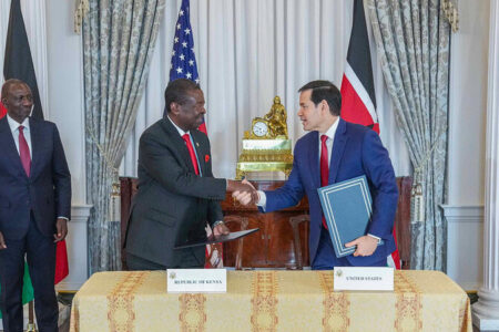 54963905959_3f363e2a96_c US Secretary Marco Rubio with Kenyan President William Ruto and Cabinet Secretary Musalia Mudavadi at signing of Health Cooperation Framework. December 4, 2025. Source: US Department of State/Freddie Everett