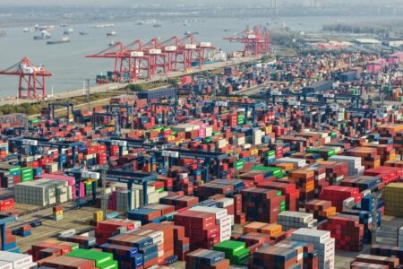Despite US tariffs, China’s trade surplus exceeds 1 trillion dollars Longtan area of Nanjing Port in Nanjing, east China's Jiangsu Province.