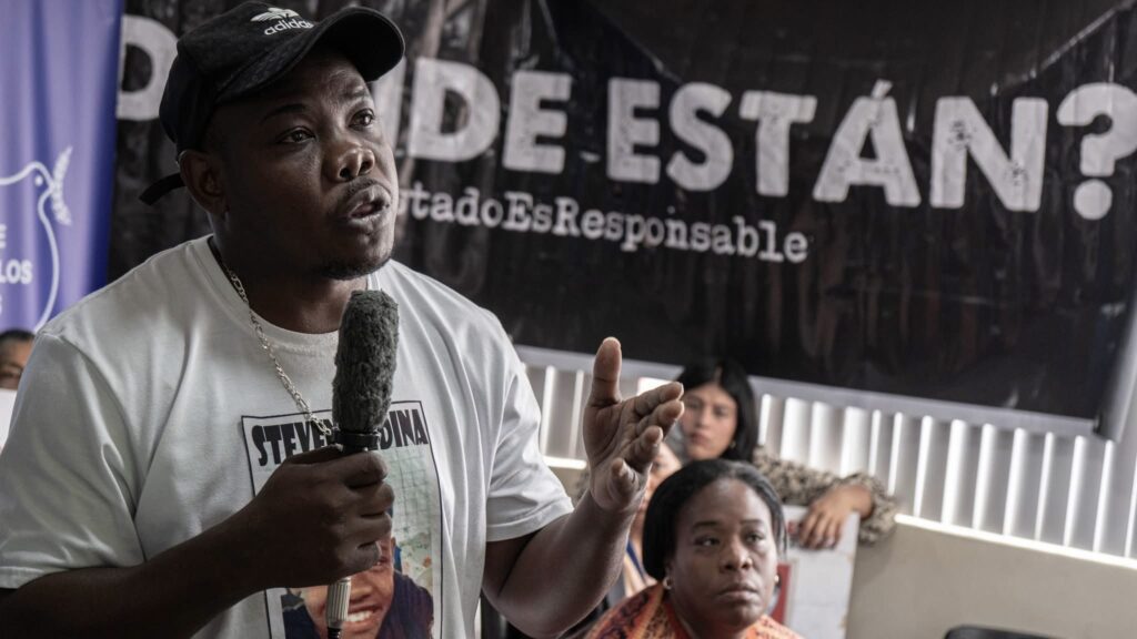 Family members of the disappeared boys from Malvinas, Ecuador