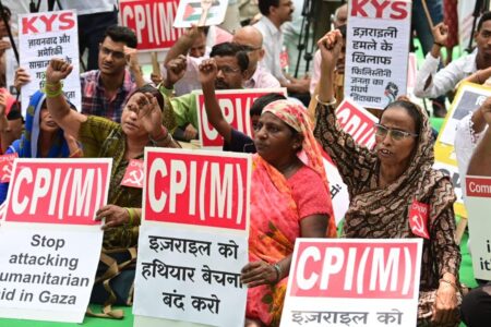 CPIM Gaza Board of Peace Communist Party of India (Marxist) marks National Day of Solidarity with Palestine, June 2025. Source: CPI(M)/X