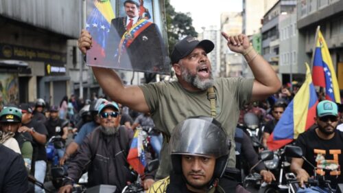 Mobilization Caracas Venezuela Sunday January 4