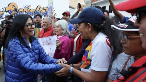 Delcy Rodriguez visiting Commune Jan 6 Venezuela