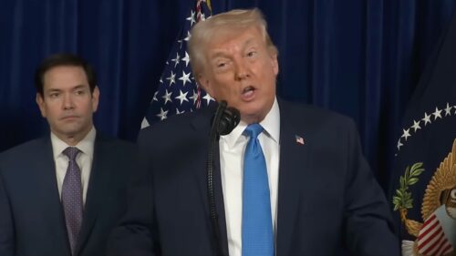 Donald Trump press conference on Venezuela at Mar-a-Lago on January 3.