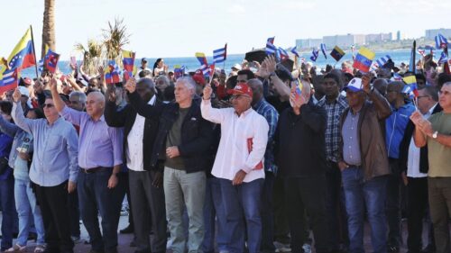 Havana Cuba rally for Venezuela