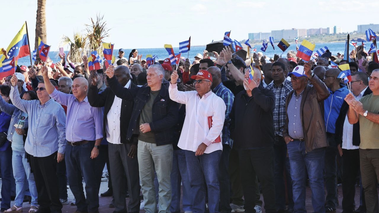 Havana Cuba rally for Venezuela