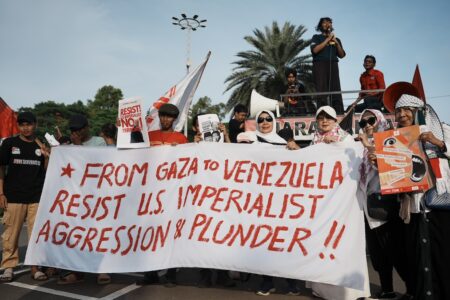 Indonesia Venezuela protest Venezuela solidarity protest Jakarta