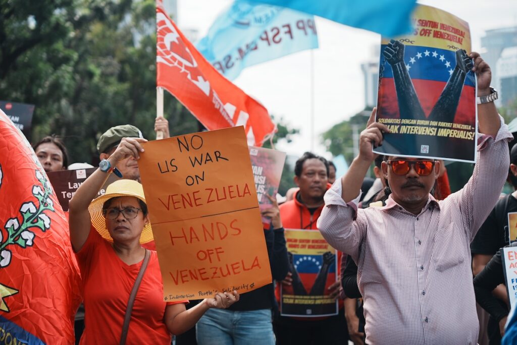 Venezuela solidarity protest Jakarta