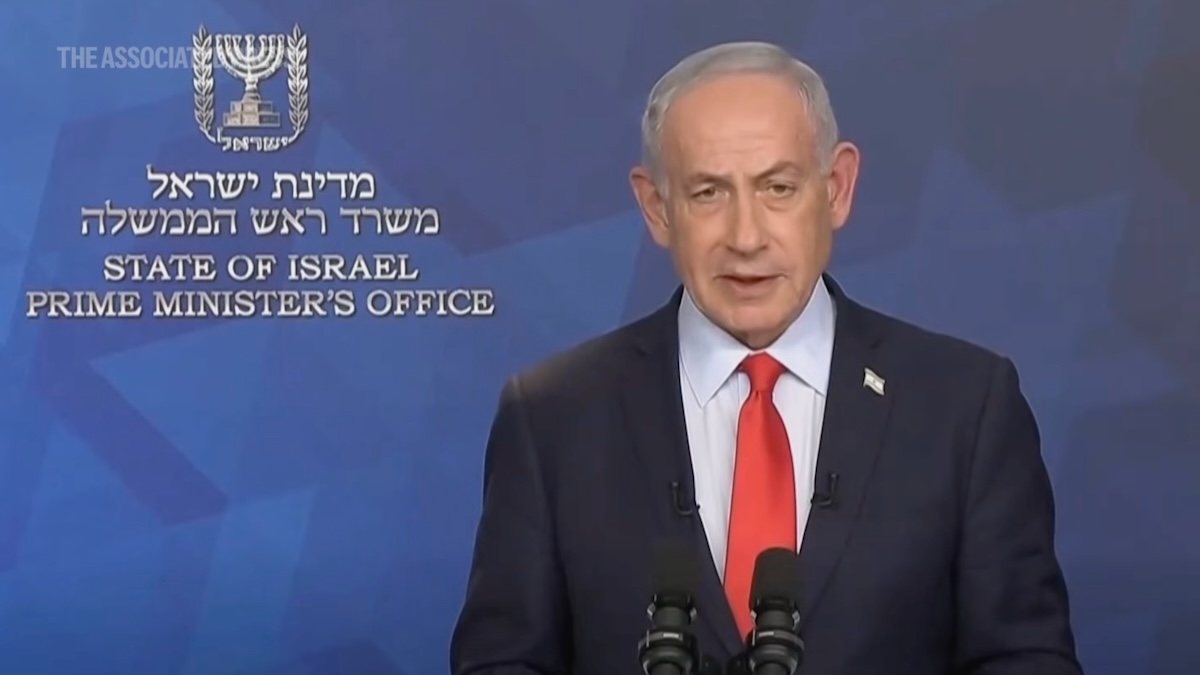 Israeli Prime Minister Benjamin Netanyahu gives state address