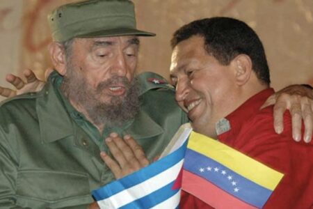 fidel y chavez cuba y venezuela 2 Cuban leader Fidel Castro and Venezuelan leader Hugo Chávez