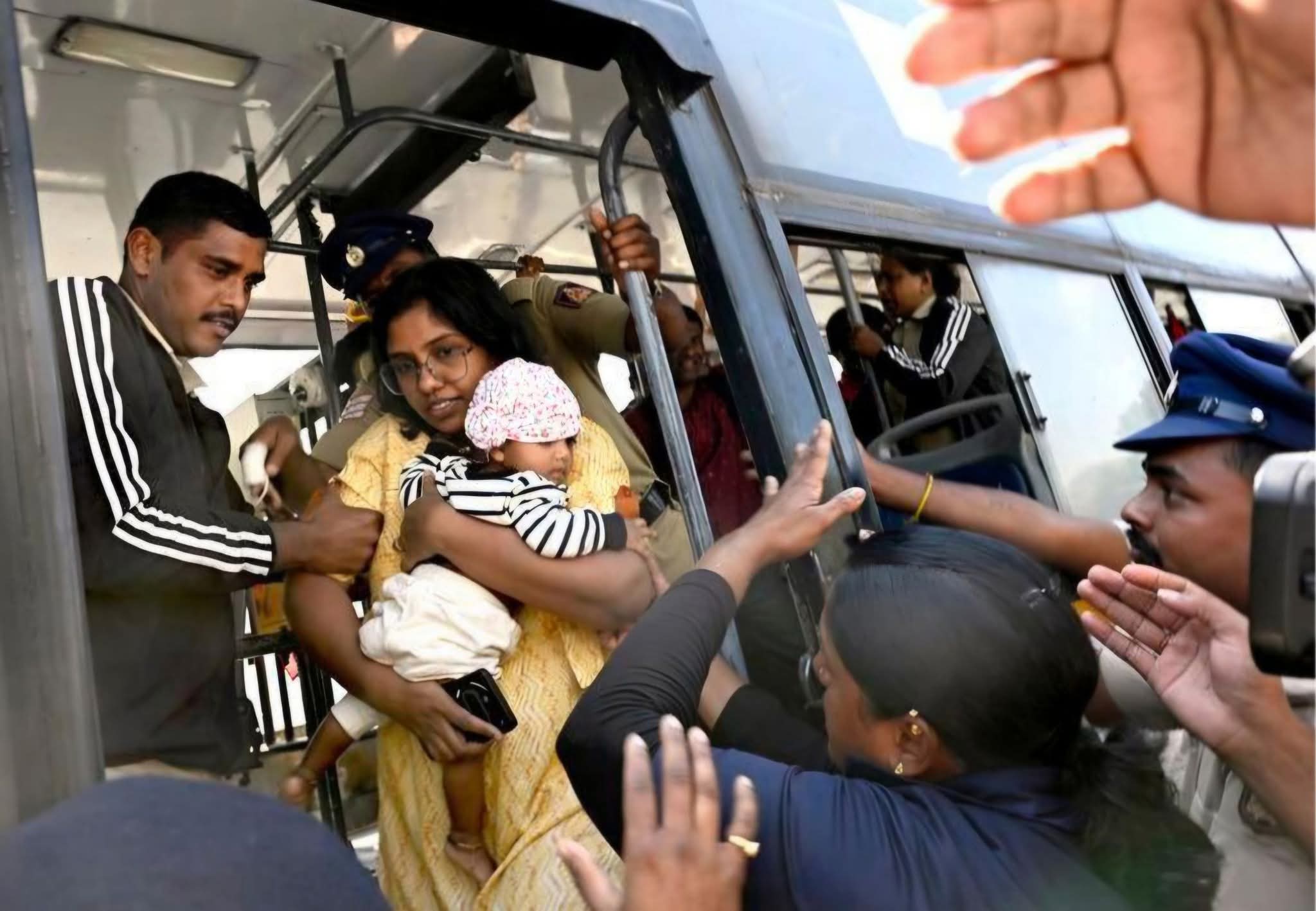 6 months old infant detained